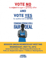 SAVE THE DATE! May 18 Kroger Roanoke Contract Vote Meeting | UFCW ...