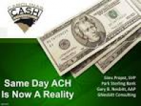 Same Day ACH Is Now A Reality Logo Sims Propst, SVP Park Sterling ...