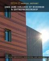 MSU Jake Jabs College of Business & Entrepreneurship 2014 Annual ...