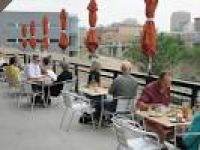 Central Food outdoor patio - City of Spokane is the backdrop ...
