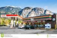 7-Eleven Store And Esso Gas Station In Squamish Editorial Stock ...