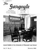 University of Wisconsin Law School Gargoyle Alumni Magazine by ...